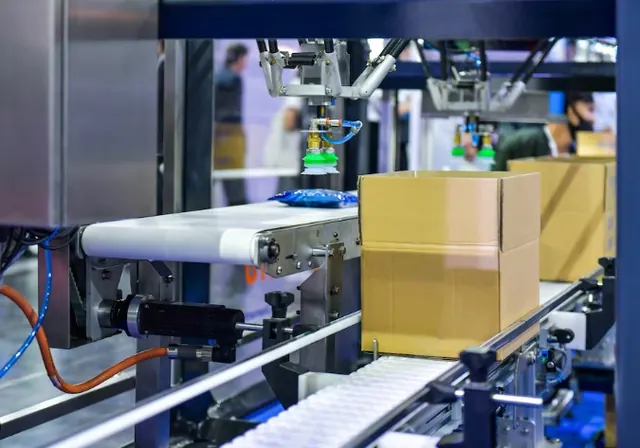 Robotic pick-and-place packing products into cartons